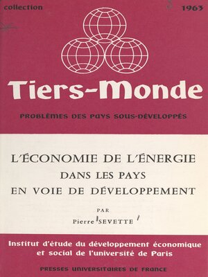 cover image of L'économie de l'énergie dans les pays en voie de développement